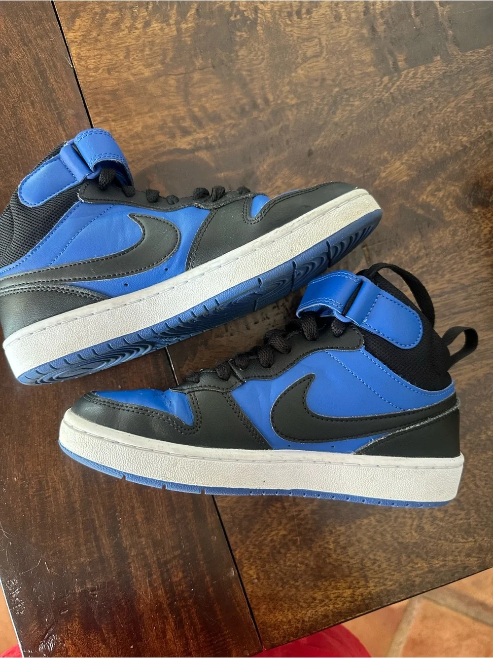 Nike Kids High-Top Sneakers in Blue and Black